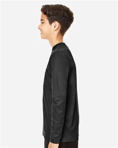Team 365 Tt11yl Youth Zone Performance Long Sleeve T-shirt - Black