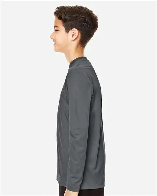 Team 365 Tt11yl Youth Zone Performance Long Sleeve T-shirt - Sport Graphite