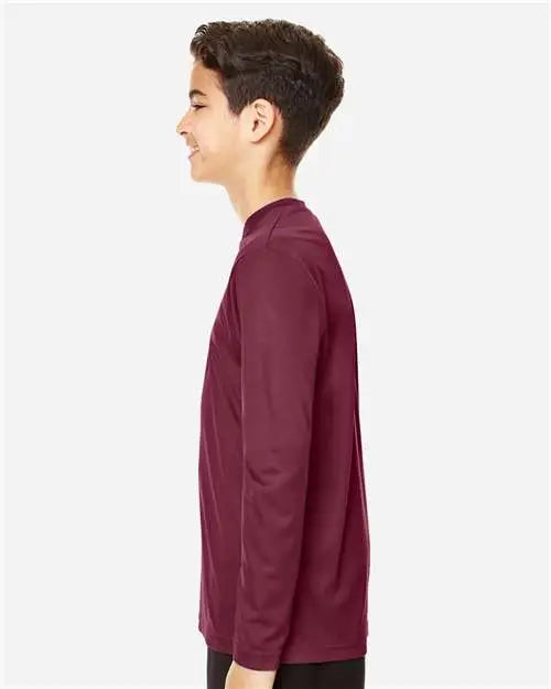 Team 365 Tt11yl Youth Zone Performance Long Sleeve T-shirt - Sport Maroon