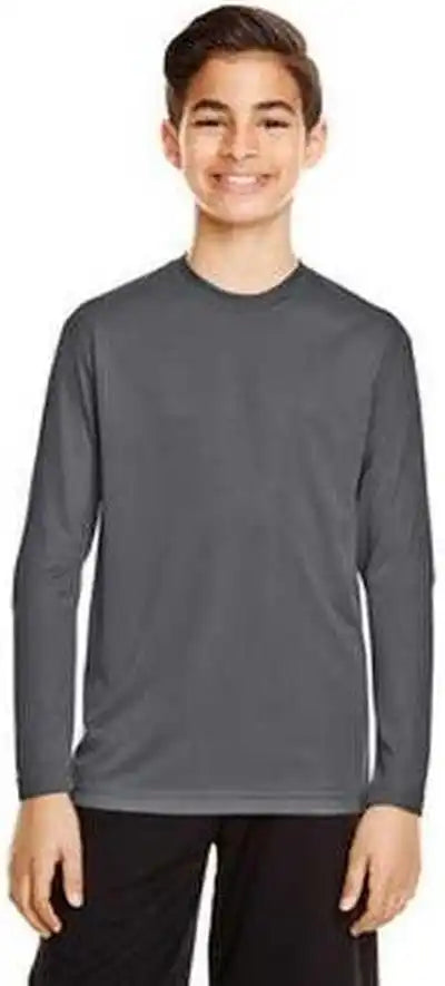 Team 365 Tt11yl Youth Zone Performance Long Sleeve t Shirt Sport Graphite