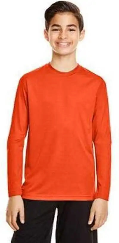 Team 365 Tt11yl Youth Zone Performance Long Sleeve t Shirt Sport Orange