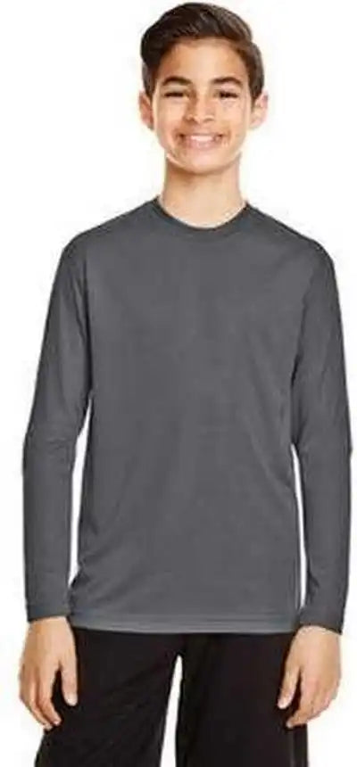 Team 365 Tt11yl Youth Zone Performance Long Sleeve t Shirt Sport Graphite