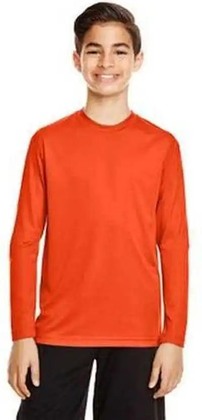 Team 365 Tt11yl Youth Zone Performance Long Sleeve t Shirt Sport Orange