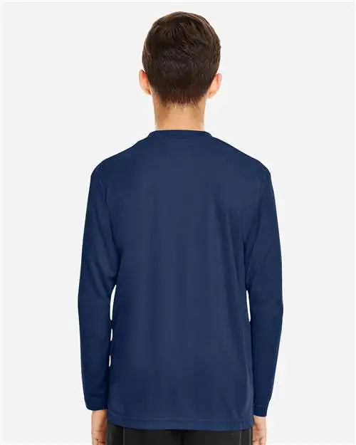 Team 365 Tt11yl Youth Zone Performance Long Sleeve T-shirt - Sport Dark Navy