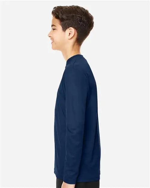 Team 365 Tt11yl Youth Zone Performance Long Sleeve T-shirt - Sport Dark Navy