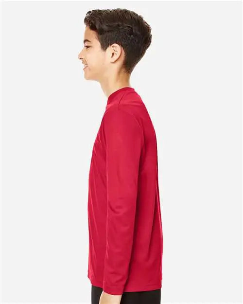 Team 365 Tt11yl Youth Zone Performance Long Sleeve T-shirt - Sport Red