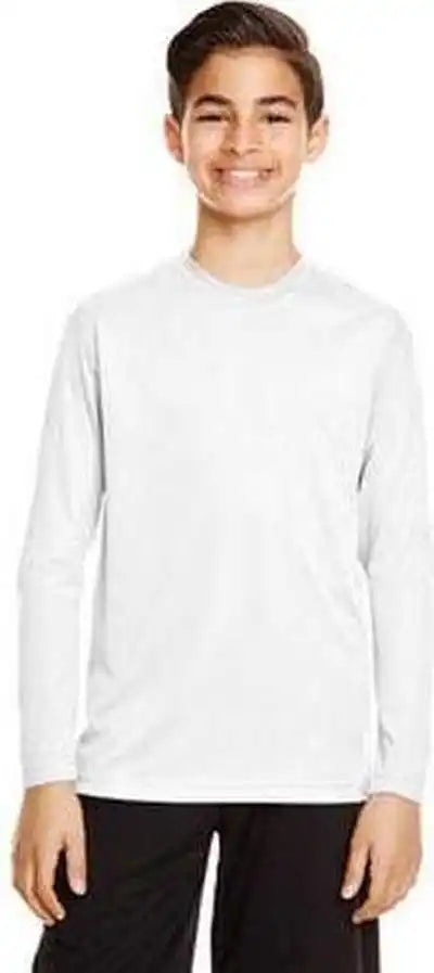 Team 365 Tt11yl Youth Zone Performance Long Sleeve t Shirt White