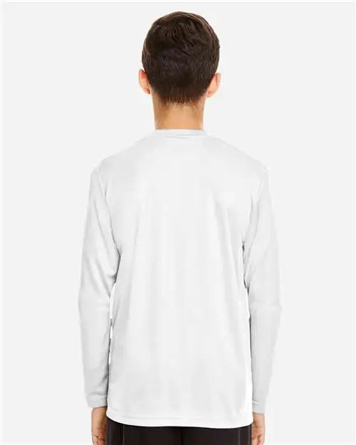 Team 365 Tt11yl Youth Zone Performance Long Sleeve T-shirt - White