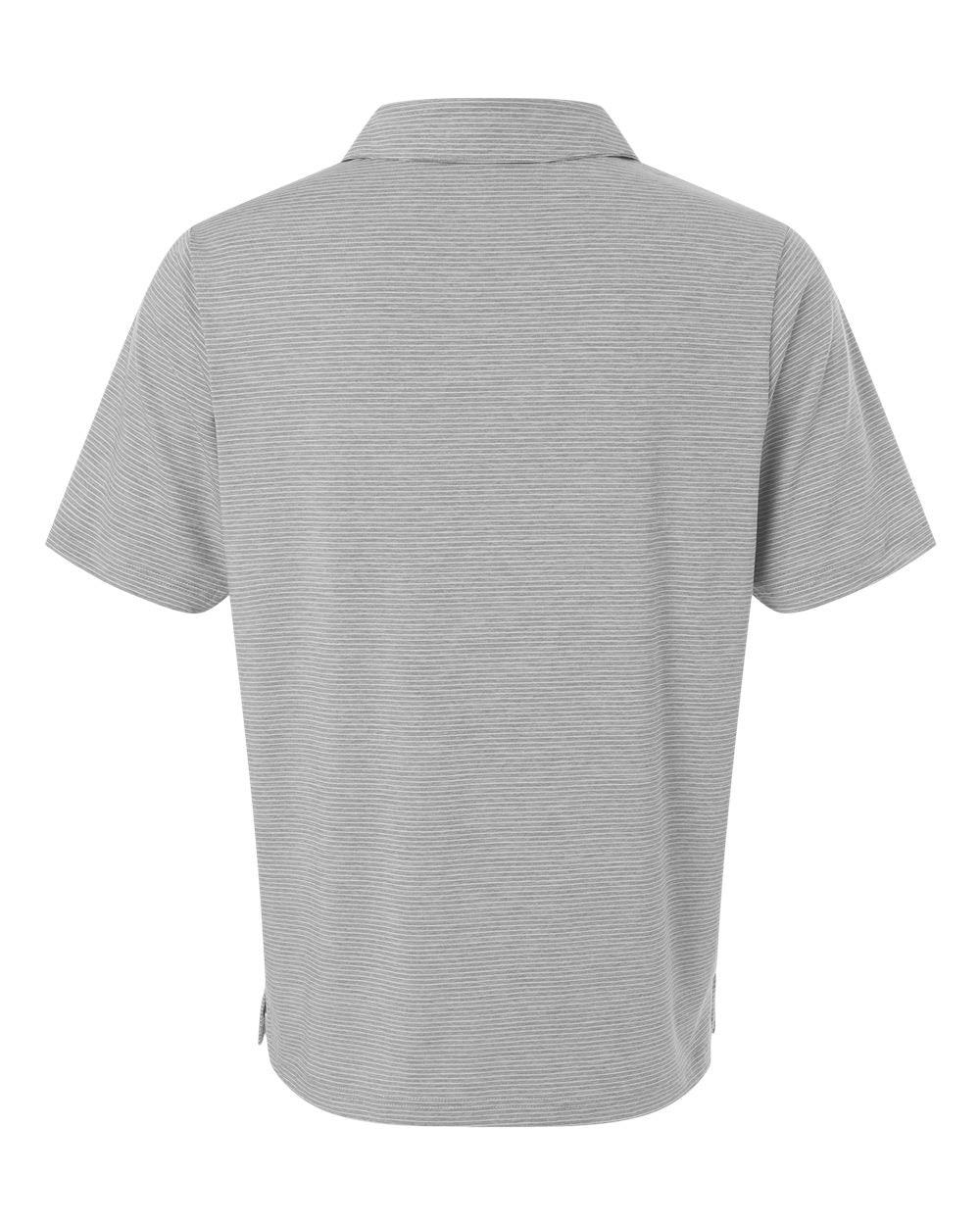 Team 365 Tt125 Men’s Relay Heathered Stripe Polo - Athletic Heather White