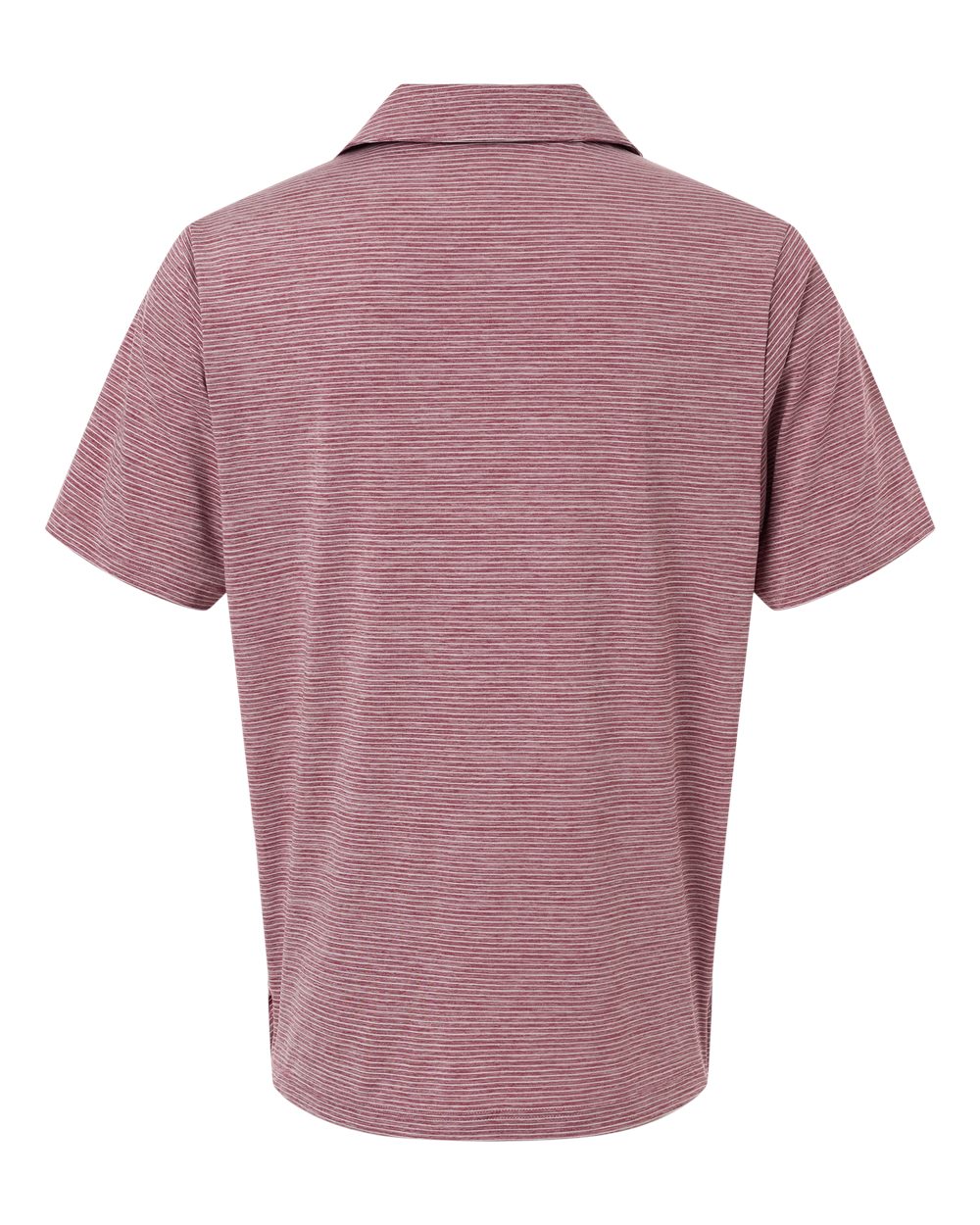 Team 365 Tt125 Men’s Relay Heathered Stripe Polo - Sport Maroon Heather White
