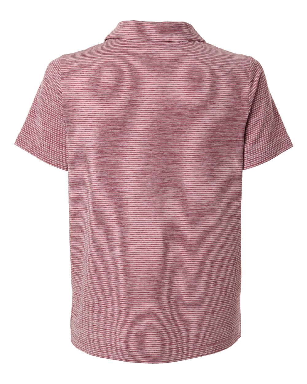 Team 365 Tt125w Women’s Relay Heathered Stripe Polo - Sport Maroon Heather White