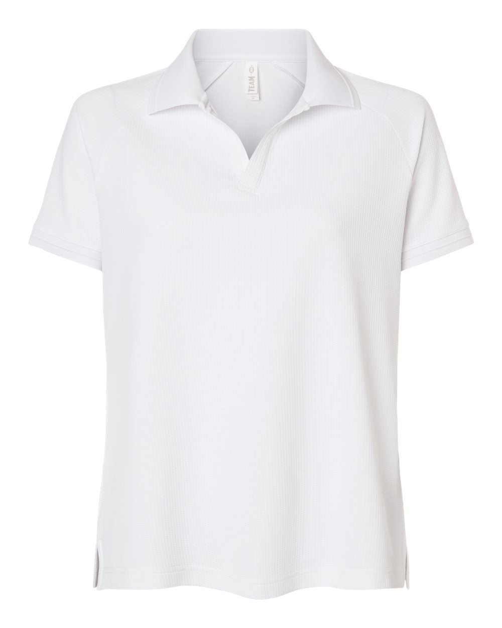 Team 365 Tt130w Women’s Topspin Stretch Grid Textured Polo - White