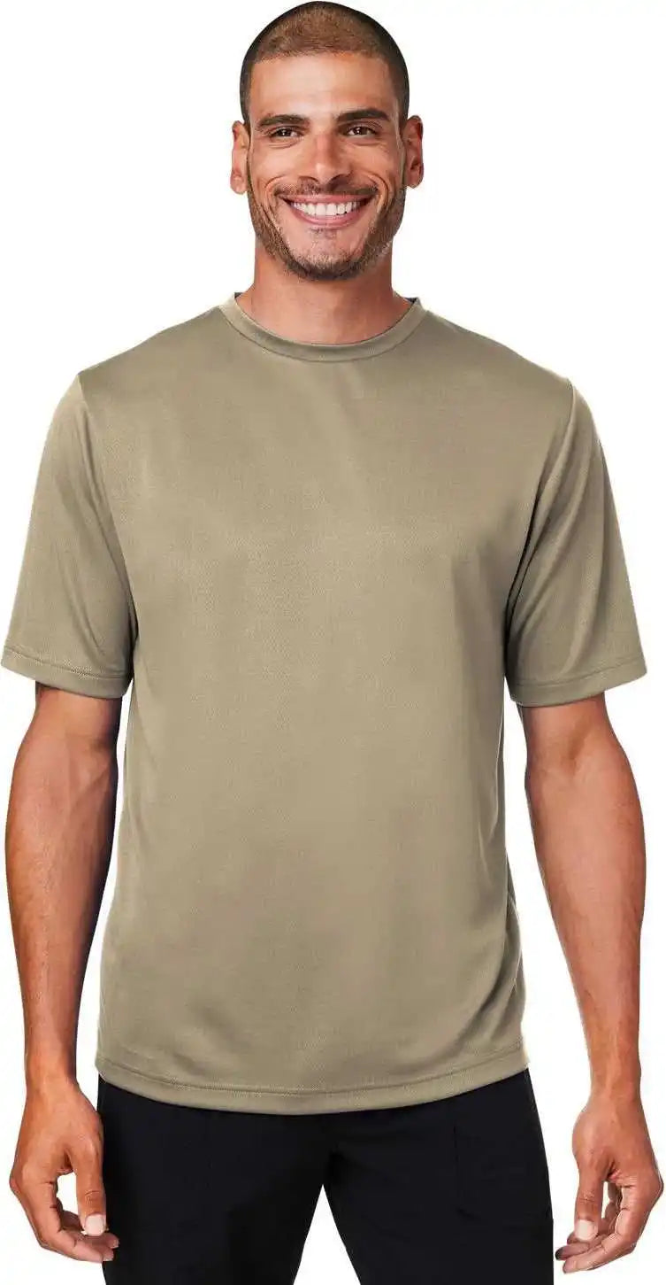 Team 365 Tt15 Men’s Zone Performance Mesh T-shirt - Coyote Brown
