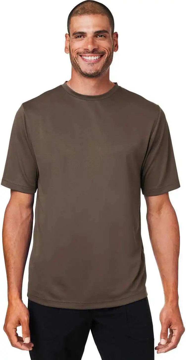 Team 365 Tt15 Men’s Zone Performance Mesh t Shirt Sport Dark Brown