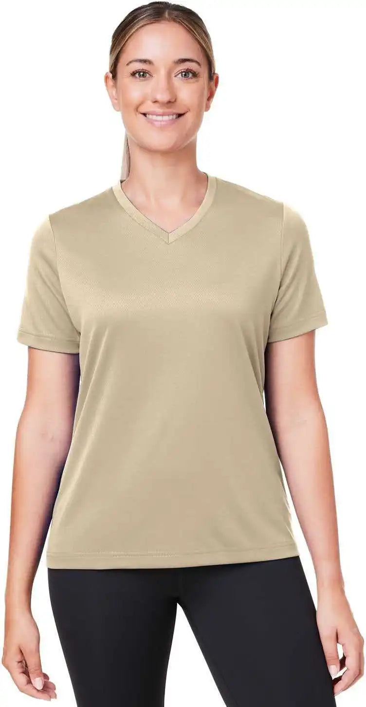 Team 365 Tt15w Ladies’ Zone Performance Mesh T-shirt - Desert Khaki