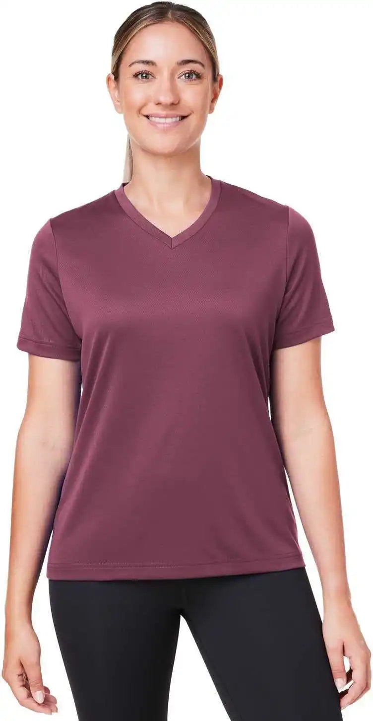 Team 365 Tt15w Ladies’ Zone Performance Mesh T-shirt - Sp Dark Maroon