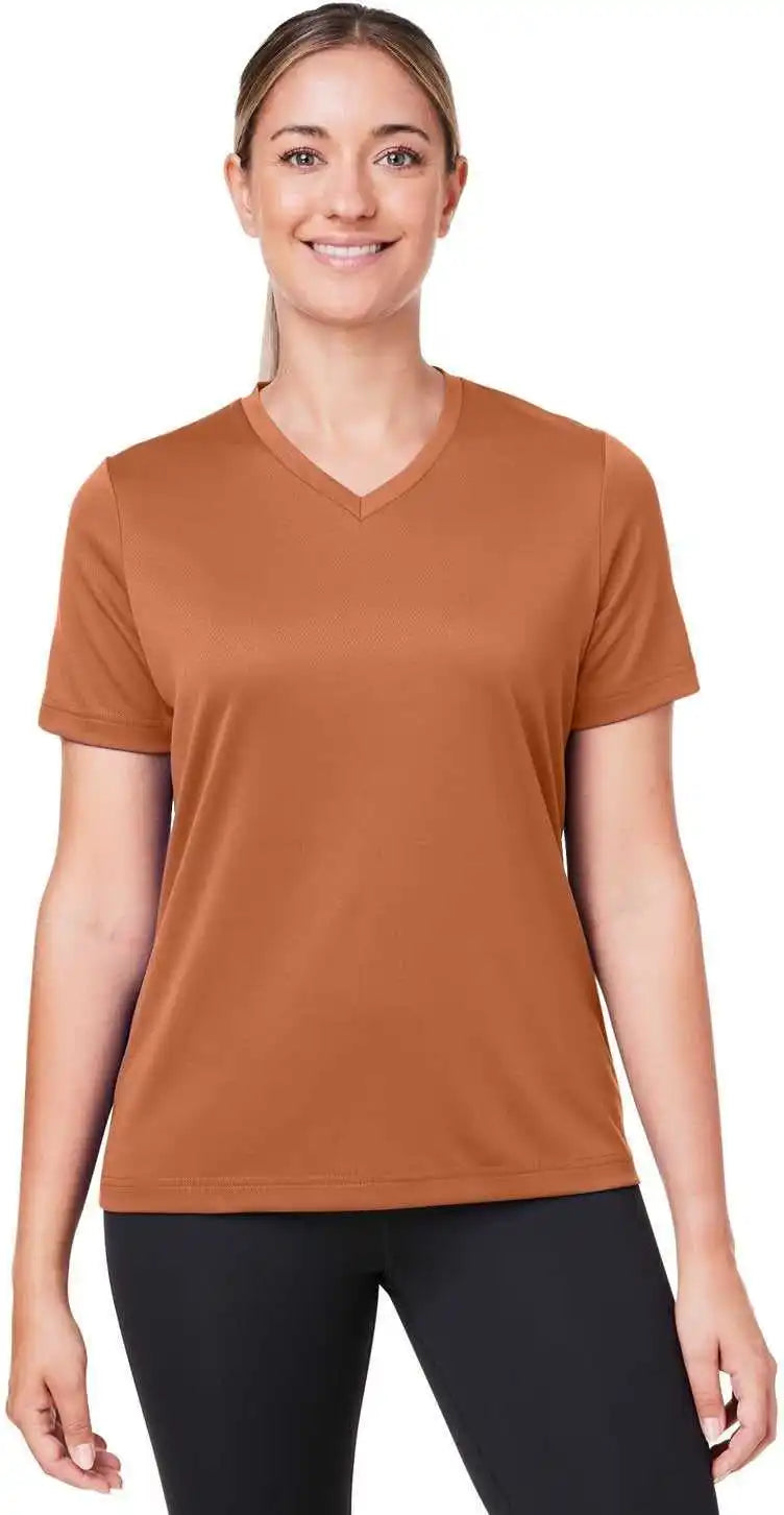 Team 365 Tt15w Ladies’ Zone Performance Mesh T-shirt - Sprt Burnt Ornge