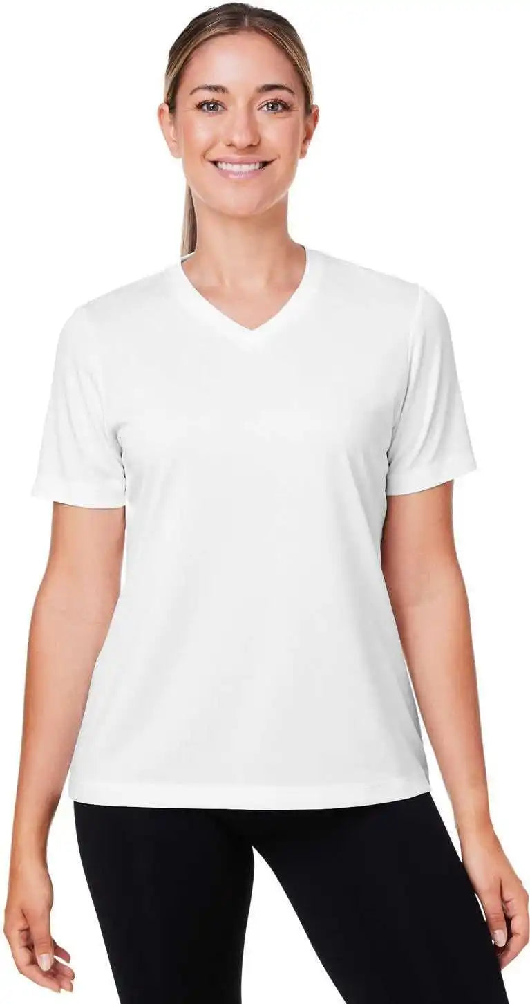 Team 365 Tt15w Ladies’ Zone Performance Mesh T-shirt - White
