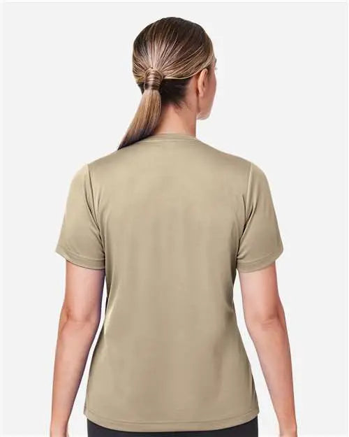 Team 365 Tt15w Women’s Zone Performance Mesh T-shirt - Desert Khaki