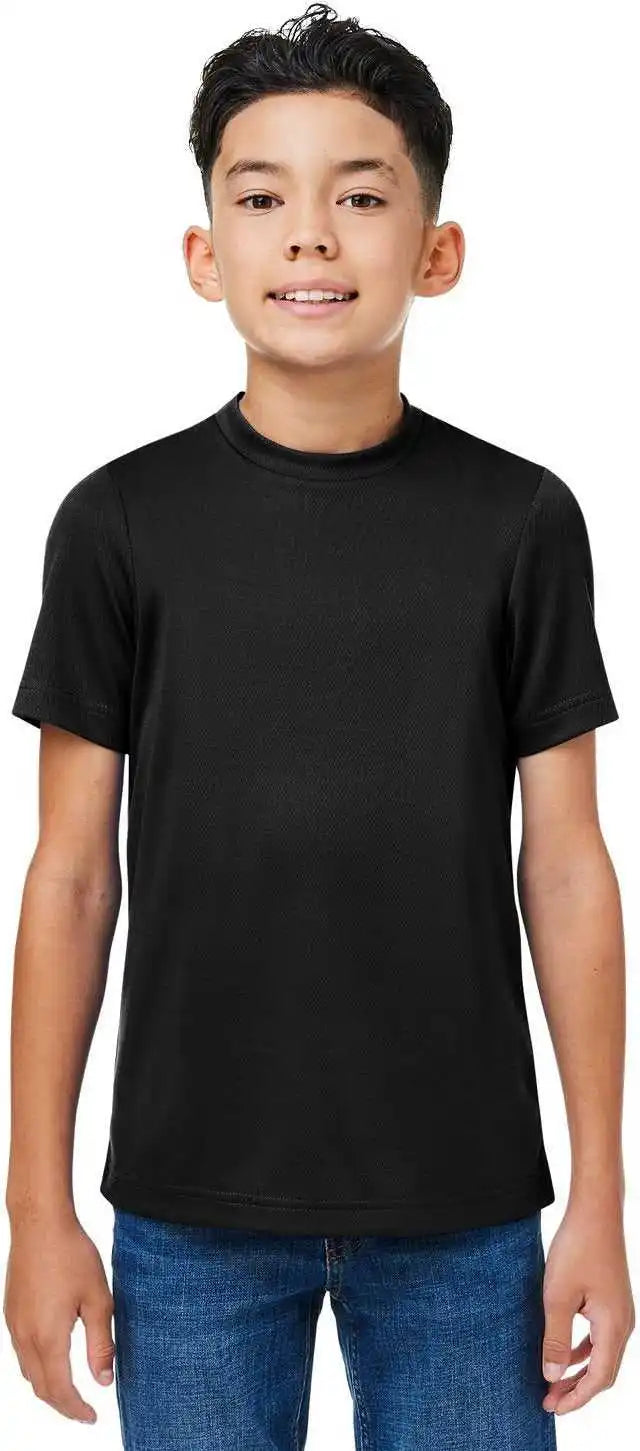 Team 365 Tt15y Youth Zone Performance Mesh t Shirt Black