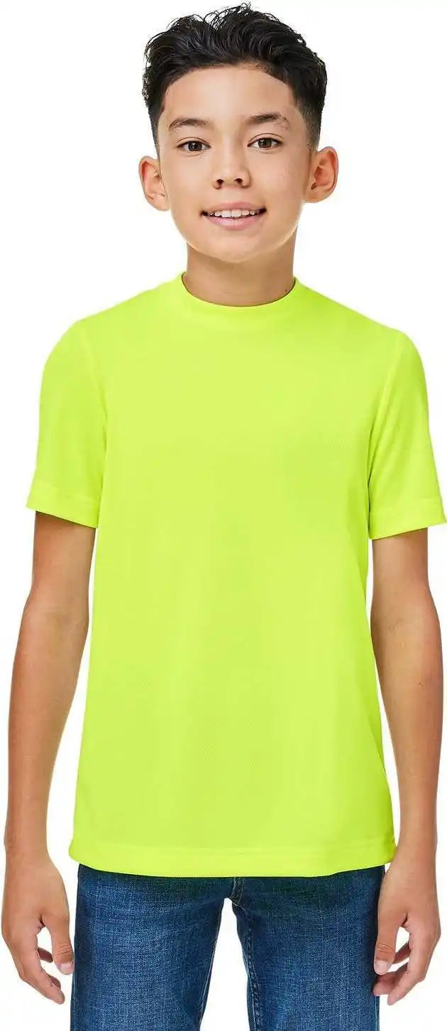 Team 365 Tt15y Youth Zone Performance Mesh T-shirt - Safety Yellow