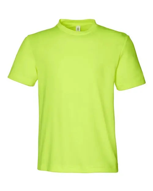 Team 365 Tt15y Youth Zone Performance Mesh T-shirt - Safety Yellow
