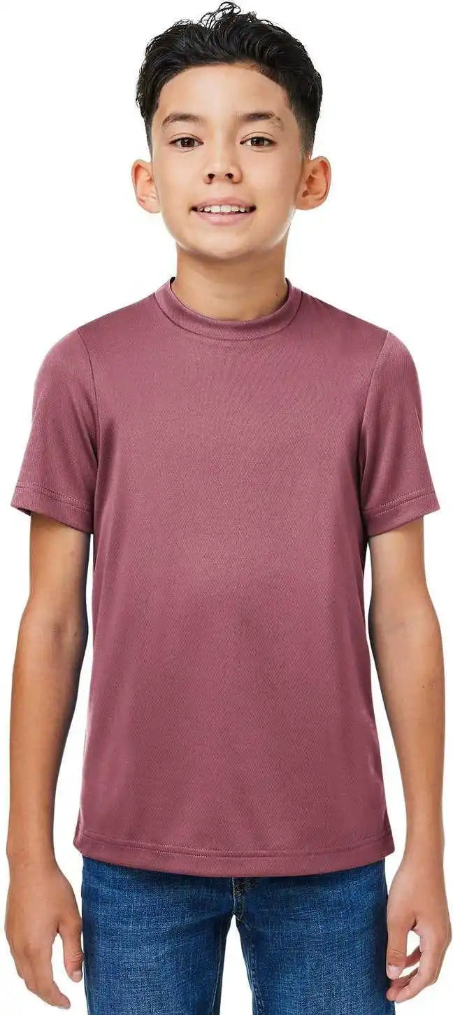 Team 365 Tt15y Youth Zone Performance Mesh T-shirt - Sp Dark Maroon