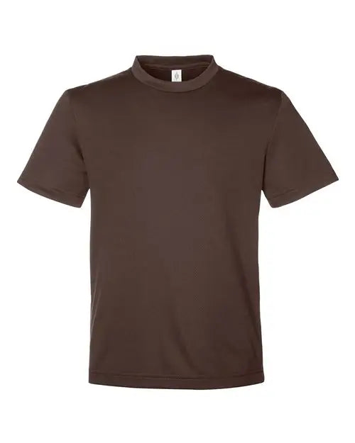 Team 365 Tt15y Youth Zone Performance Mesh T-shirt - Sport Dark Brown
