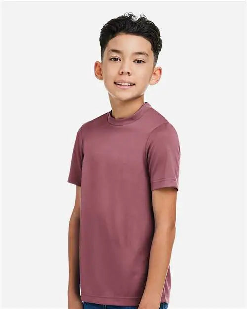Team 365 Tt15y Youth Zone Performance Mesh T-shirt - Sport Dark Maroon