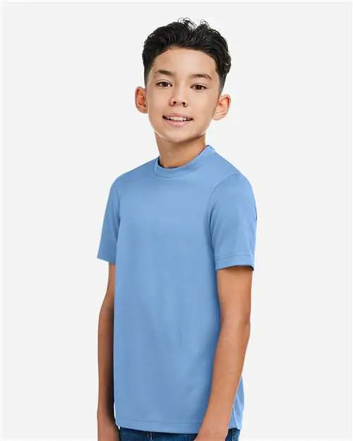 Team 365 Tt15y Youth Zone Performance Mesh T-shirt - Sport Light Blue