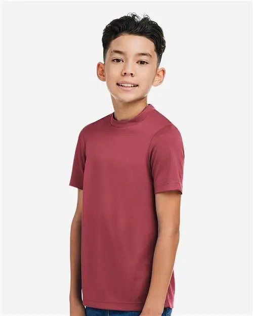 Team 365 Tt15y Youth Zone Performance Mesh T-shirt - Sport Maroon