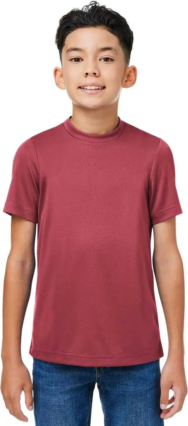 Team 365 Tt15y Youth Zone Performance Mesh T-shirt - Sport Maroon