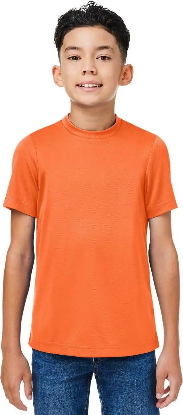 Team 365 Tt15y Youth Zone Performance Mesh t Shirt Sport Orange