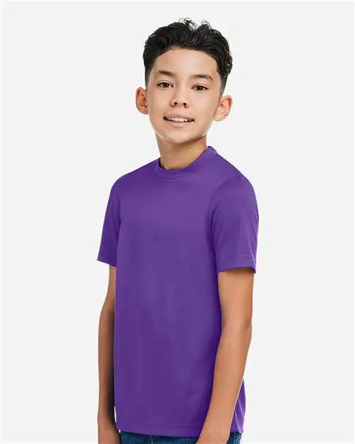 Team 365 Tt15y Youth Zone Performance Mesh T-shirt - Sport Purple