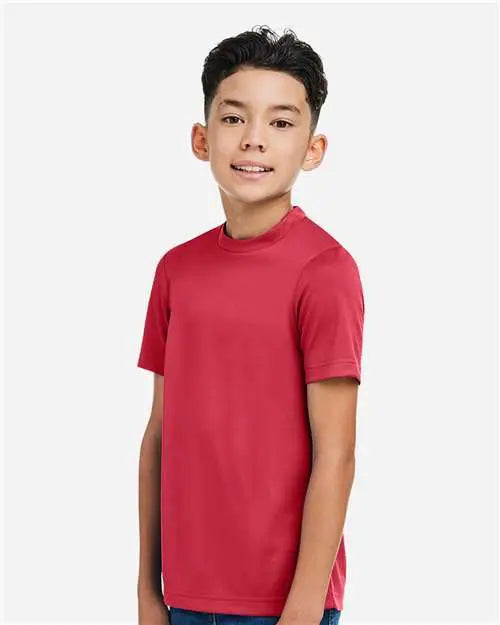 Team 365 Tt15y Youth Zone Performance Mesh T-shirt - Sport Scarlet Red