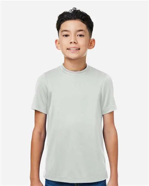Team 365 Tt15y Youth Zone Performance Mesh T-shirt - Sport Silver