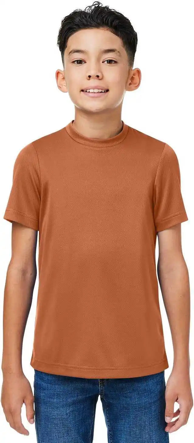 Team 365 Tt15y Youth Zone Performance Mesh T-shirt - Sprt Burnt Ornge