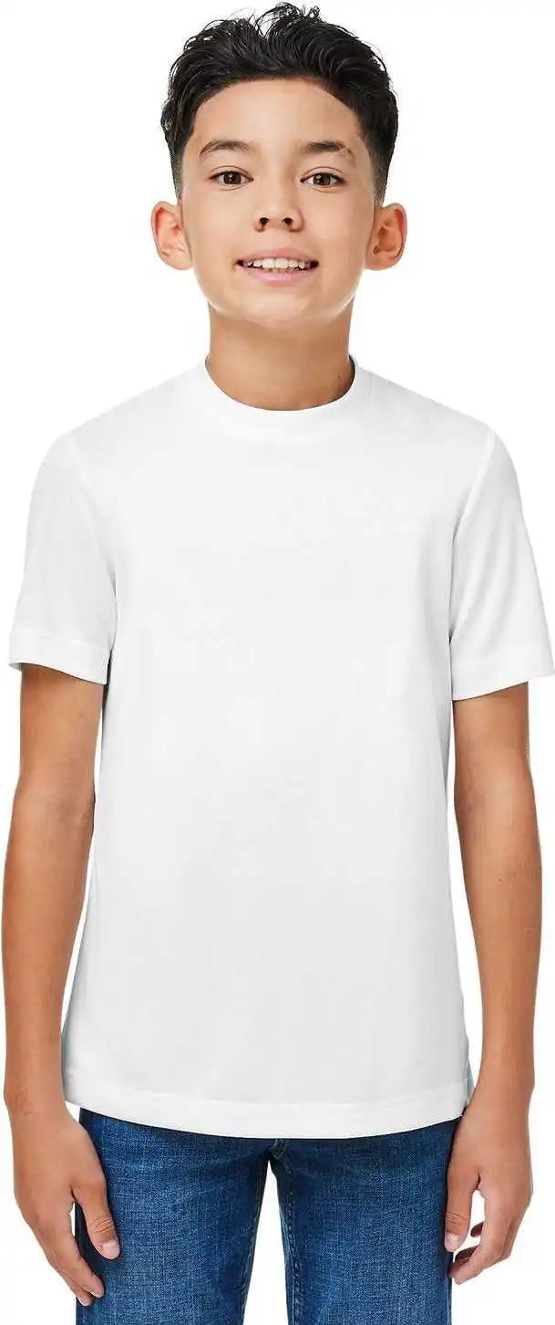 Team 365 Tt15y Youth Zone Performance Mesh T-shirt - White