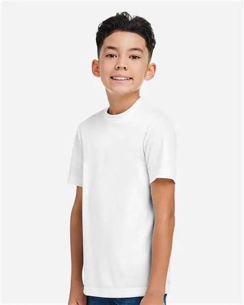 Team 365 Tt15y Youth Zone Performance Mesh T-shirt - White