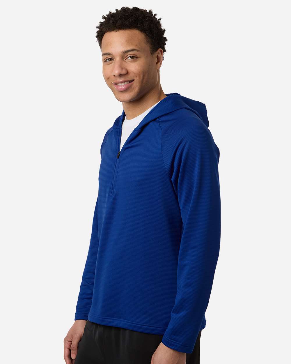 Team 365 Tt200 Men’s Qualify Quarter-zip Hooded Pullover - Sport Royal