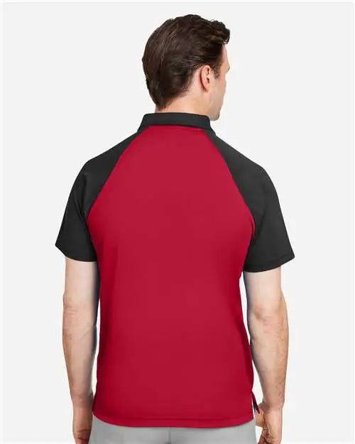 Team 365 Tt21c Men’s Command Snag-protection Colorblock Polo - Sport Red Black