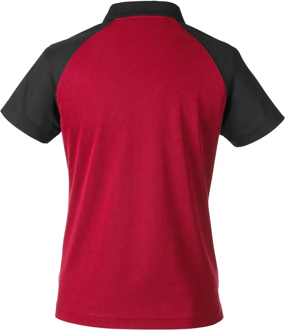 Team 365 Tt21cw Women’s Command Snag-protection Colorblock Polo - Sport Red Black