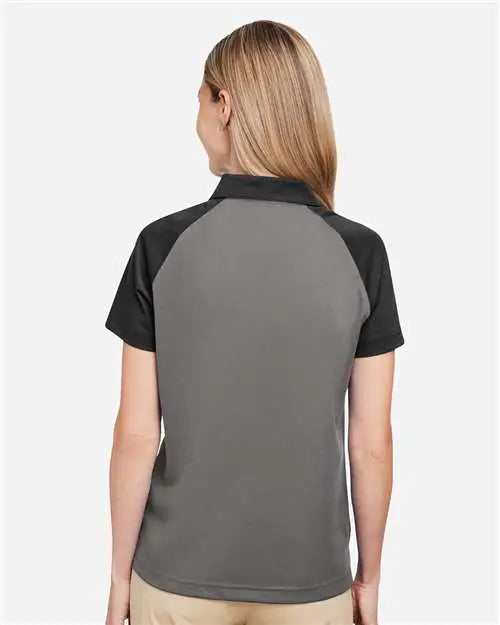 Team 365 Tt21cw Women’s Command Snag-protection Colorblock Polo - Sport Graphite Black