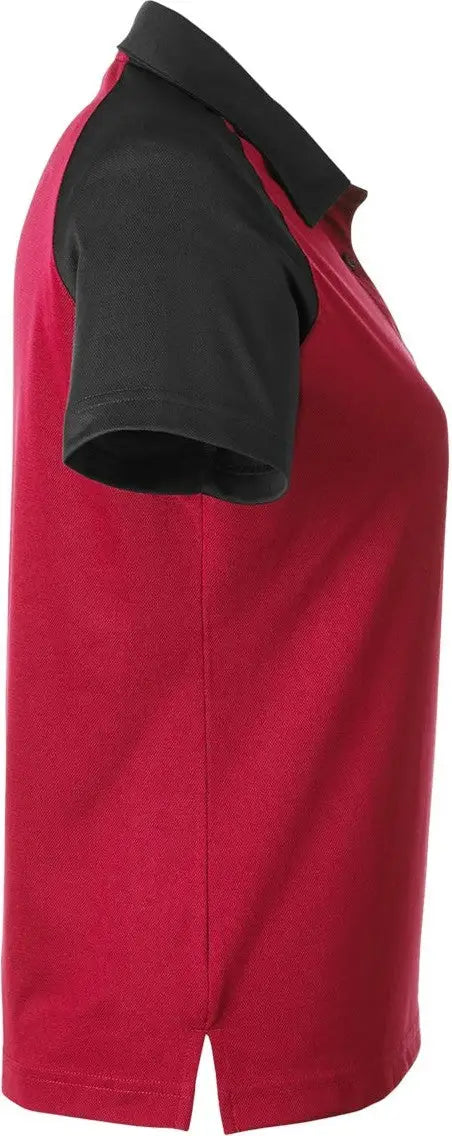 Team 365 Tt21cw Women’s Command Snag-protection Colorblock Polo - Sport Red Black