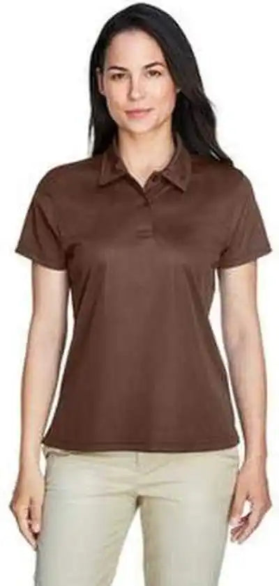 Team 365 Tt21w Ladies’ Command Snag Protection Polo Sport Dark Brown