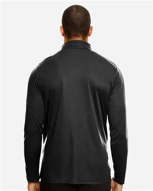 Team 365 Tt31 Men’s Zone Performance Quarter-zip Pullover - Black
