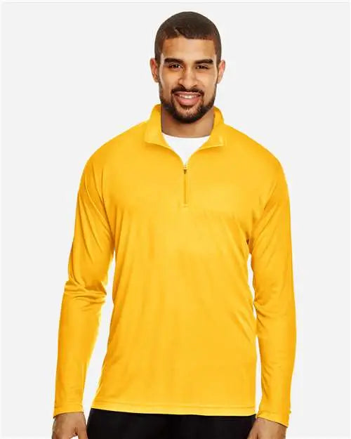 Team 365 Tt31 Men’s Zone Performance Quarter-zip Pullover - Sport Athletic Gold