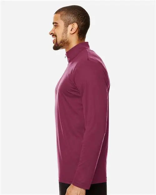 Team 365 Tt31 Men’s Zone Performance Quarter-zip Pullover - Sport Maroon