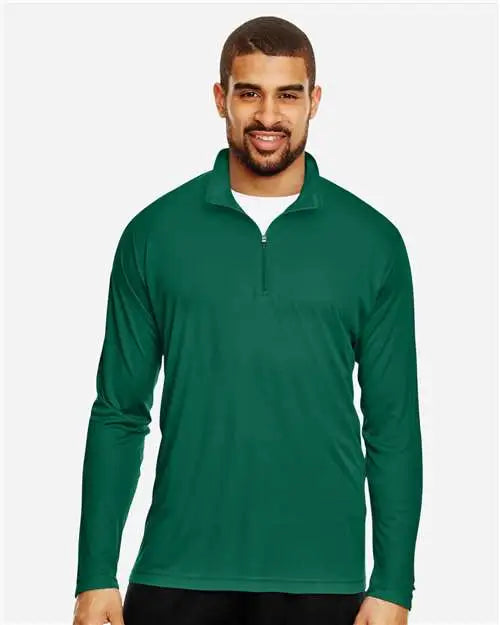 Team 365 Tt31 Men’s Zone Performance Quarter-zip Pullover - Sport Forest - Xs