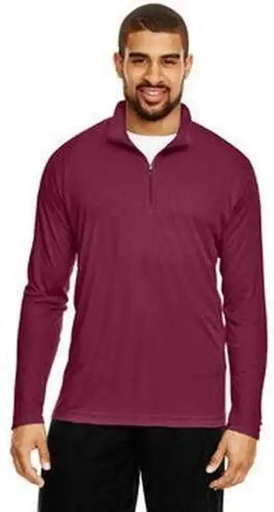 Team 365 Tt31 Men’s Zone Performance Quarter Zip Sport Maroon